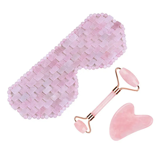 Natural Stone Cold Therapy Gua Sha Jade Roller Set